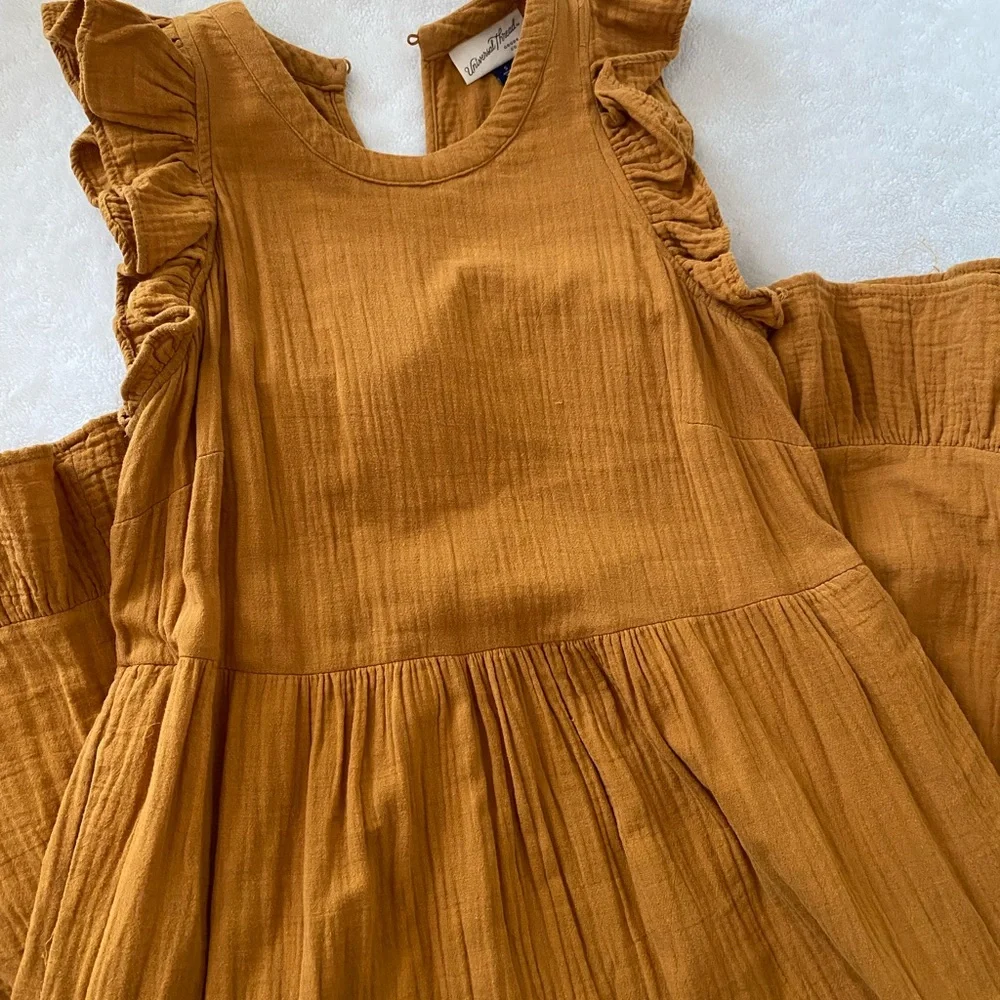 Universal Thread Gauze Yellow Sleeveless Maxi Sundress - Picture 6 of 8
